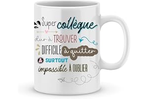 JOLI MUG. Mug collègue - départ en retraite, départ, mutation professionnelle. Pour collègues/Tasse. Cadeau original. Prix mini. Céramique haute qualité 11oz 320ML (MODELE MIXTE 2)