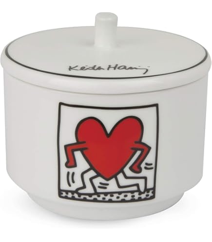 Tazzine Egan In Porcellana Avorio - Set Da 6 Per Caffè, Design Keith Haring - Foto 9