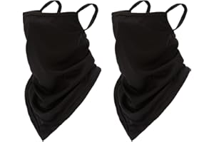 NITAIUN 2 Stücke Bandana Gesichtsmaske mit Ohrschlaufen Bandana Ski Maske Outdoor Schal Gesichtsmaske für Damen & Herren Outdoor-Sportarten Ski Motorrad Radfahren Wandern Trekking
