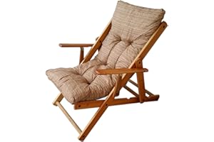 LIBEROSHOPPING.eu - LA TUA CASA IN UN CLIK Fauteuil Chaise Longue Relax inclinable 3 Positions en Bois Pliant (Sable)