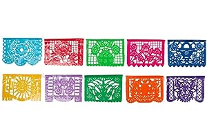 FANMEX Fantastik - Auténtico Papel picado Mexicano - Modelo clásico 4 Metros - Decoración Fiesta Mexicana (Plástico)