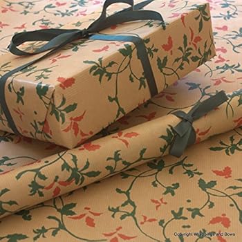 Natural Christmas Kraft Patterned Brown Gift Wrapping Paper - Christmas