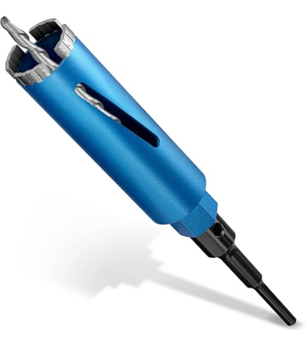 ESD TOOLS Diamantboorkroon, Black Mountain, kernboor met 1 1/4 inch opname en nuttige lengte 400 mm voor beton, 82 mm & SDS Max-adapter