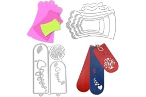 VINFUTUR 2pcs Troqueles Scrapbooking Etiquetas Troqueles Corte Metal Plantillas Troquelado Dies para Decoración Álbum Recorte Artesanía Papel DIY Manualidad Regalo