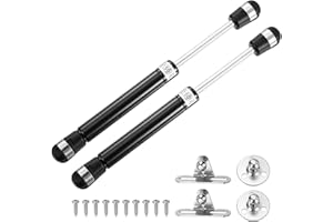 sourcing map 8 Inch 150N/33lb Gas Shock Strut Lift Support, Gas Spring for RV, Bed Floor, Hatch Door, TV Cabinet, Box Lid (Black, Set of 2)