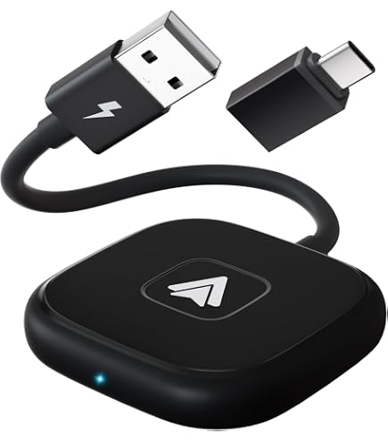 Adattatore Carplay Wireless 2-in-1 ELECGO Per Android Auto | USB/Type-C, Connessione Veloce, Compatibile Con IOS 10+ E Android 11+