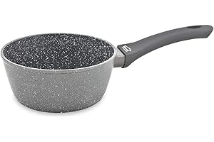 Menax FOCUS - Casseruola di Alluminio con Manico Lungo - Rivestimento Antiaderente StoneTech - Ø 18 cm