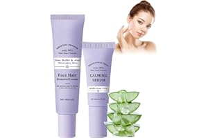 ISBEAUSOLS Sensitive Hair Removal Cream for Women - Gentle Facial & Upper Lip Hair Remover - Depilatory Cream with Shea Butter & Aloe Vera - Fast Acting in 5 Minutes, Painless Face Hair Remover Cream