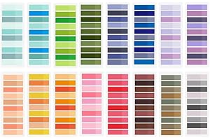 YOUYAYA 3200 Pièces Marque Page Adhesif, 16 Styles Gradients Autocollantes D'index Inscriptible Sticky Tabs pour Marqueur de Page D'école de Bureau Marqueur Adhésif