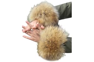 Asudaro Damen Manschetten Imitation Kaninchenfell Armband Fell Stulpen Pulswärmer Handgelenkabdeckung Kunstpelz Armband Armschienen Herbst Winter Cuffs Wärmer