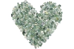 ideayard 1 Ib Aventurine Tumbled Chips Stone - Natural Crushed Crystal Irregular Shaped Stones for Plants Home Garden Decorative