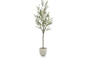 Maia Shop Plantas Artificiales Decorativas - Olivo Artificial Minimal 180 cm, Planta Grande para Decoración Hogar, Arbol Artificial con Maceta de Plástico incluida