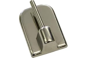 Gardinia Ganci Adesivi per Asta di Ancoraggio, Altezza 11 mm, in ABS Cromato, 4 pz, unità