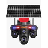 4 Lens (&Ouml;zl:3 Lenste Hareketli) PTZ G&uuml;venlik Kamerası, 4G Sim Kartlı, G&uuml;neş Enerjili, Gece G&ouml;r&uuml;şl&uuml;, IP66, 7/24 Kayıt AOV Tekn