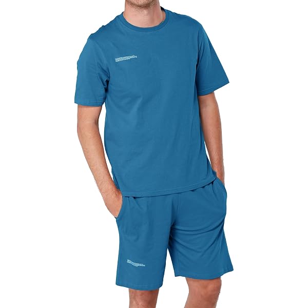Sock Stack Herren Lounge-Shorts, 2er Pack, Aus Bio-Baumwolle, Mit Kordelzug