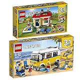 Lego Creator 2er Set 31067 31079 Ferien am Pool + Surfermobil - Leg