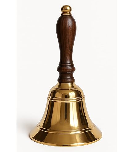Hand Bell Extra Loud Solid Brass Call Bell Handbells With
