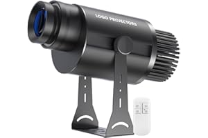 HXZB HD 25W LED GOBO Logo Projector Light for Outdoor Use IP67 Waterproof, Free Custom Image for Mall Store Bar KTV Restaurant Advertising