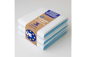 BLUZIMAN® Traverse Letto Anziani Lavabili, Traversine Neonato Fasciatoio Fatto in Europa, Tappetini Igienici Per Cani Oeko Tex, Coprimaterasso Impermeabile, Telo Impermeabile Letto (50x90cm, Pack 3)