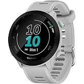 Garmin Forerunner 55 Smart Watch with GPS, White | GPS, training plans, smart notifications and wellness tracking