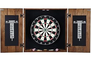 Hathaway Drifter Solid Wood Dartboard & Cabinet Set