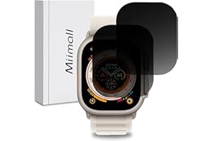 Miimall [2 sztuki] do Apple Watch Ultra 2 49 mm ochrona ekranu prywatności, twardość 9H, szkło hartowane odporne na zarysowania, antyszpiegowskie, anty-peep bez pęcherzyków powietrza, folia ochronna