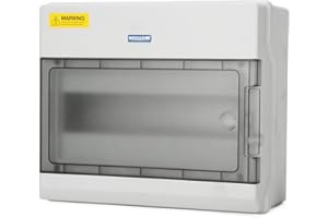 Mollom 12 Modules Verteilerkasten mit Sammelschienen und DIN-Schienen für Leitungsschutzschalter MCB, wasserdicht IP66. Verfügbar für den Innen- und Außenbereich