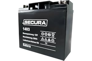 SECURA Gel Batterie 12Volt 20AH verstärkt Rasentraktor kompatibel mit Castelgarden
