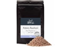 ‎PFEFFERDIEB Hickory Smoking Salt, Cold Smoked Sea Salt, Original BBQ Spice Salt Natural without Artificial Additives, Mild Spicy, 250 g Pfefferdieb®