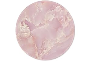 ITNRSIIET Tappetino per Mouse con Base in Gomma Antiscivolo, Bordi cuciti resistenti, Scorrimento Facile, Resistente agli Schizzi, Pratica e Facile da Pulire, Marmorizzazione rosa pallido