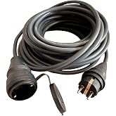 Evden Elektrikli Araba Şarj Uzatma Kablosu Topraklı%100 Bakır 3x2.5mm (SİYAH, 10 METRE)