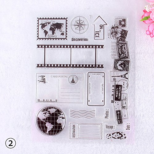 calistou|k Artistic Graffiti Blume Muster Transparent Gummi Stempel Seal DIY Album Craft Scrapbooking Dekoration Artistic Graffit & 02