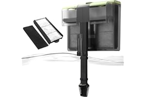 ITIY Filtro per Acquario da Appendere, 650L/H 8W Oil Film Remover Aquarium Filter Tranquillo Flusso d'Acqua Regolabile Circolazione dell'ossigeno Cascata Filtro per Acquario Montato a Parete 100-200L