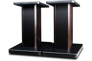 BQKOZFIN 2 Soportes para Altavoz En Madera De MDF, 30cm de Altura, Base de 23x30cm y Plataforma de 18.5x23.5cm, Compatibilidad Universal con Altavoces HiFi/Estéreo/Home Cinema 5.1, Capacidad 50kg