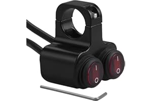 Greluma 12v moto impermeabile ATV bici 22mm 7/8 pollici manubrio doppio controllo pulsante kill interruttore faro fendinebbia freno di emergenza interruttori ON OFF