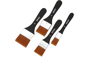 Yueser Pennello Legno, Manico in Legno Utilizzati per Pittura Acrilica Colori ad Acqua Vernice Pittura Tessuto-Perfetto Mobili,Pittura Muri