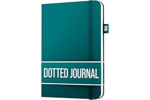 Scribbles That Matter Notizbuch A5 dotted - Your 150 Seiten Bullet Dotted Journal Auslaufsicheres, 120gsm dickes Papier für die Arbeit Hardcover notizbuch dotted (5,75 x 8,5), Blaugrün