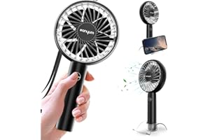 EONYUM Mini Handheld Portable Fan, USB Fan Rechargeable, Adjustable wind direction,Desk Table Fan Fan 4 Speeds for Home Travel Office Sport Outdoor