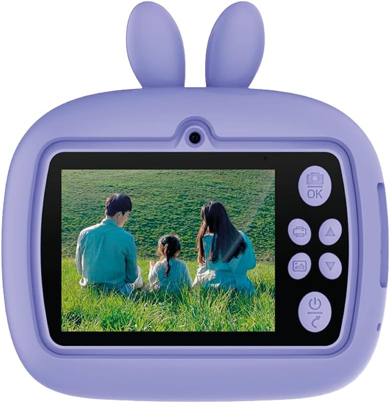 Torima TRM-CMR18 Mor Dijital Video Fotoğraf Çocuk Kamerası Anlık Termal Resim Kağıt Baskılı Yazıcı
