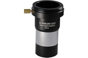2X Barlow Lens, Aisnyho Metal Barlow Telescope Lens Fully Multi-Coated with M42x0.75 Thread Interface for Standard 1.25" Astronomy Scope Eyepiece