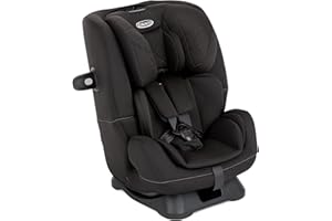 Graco SlimFit R129, siège-auto convertible 2-en-1, de 40 à 145 cm (de la naissance jusqu'à environ 12 ans), siège enfant dos à la route et face à la route, Noir, Midnight
