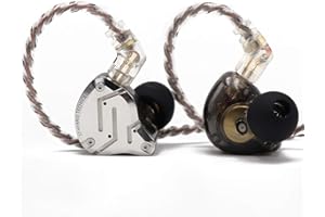 LINSOUL KZ ZS10 Pro, 4BA+1DD 5 Treiber In-Ear-Monitor, HiFi Kabelgebundene Ohrhörer, Gaming-Kopfhörer, Hybrid IEM Kopfhörer, 2-poliges abnehmbares Kabel (Ohne Mic,Schwarz)
