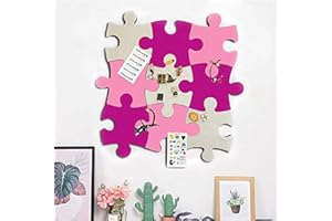 MCLEULLA Cork Board Tiles, Felt Bulletin Board Wall Puzzle Shape Pin Board w/Self Adhesive to Keep Memories Photos Memos Display Board Pads Pictures Drawing Goals Notes Home School Wall Decoration