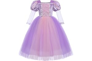 FYMNSI Kinder Prinzessin Kostüm Kleid Cosplay Mädchen Märchen Faschingkostüm Ankleiden Karneval Halloween Geburtstag Partykleid