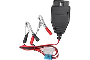 Sarini OBD2 Car Memory Saver Vehicle ECU Emergency Power Supply Cable with Fuse for Constant Battery Replacement and Keep Data Logging