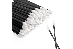 LacyMC Lip Brushes, 50 Pieces Black Lip Gloss Applicator Wands, Makeup Tool for Details on Eyebrows and Lips