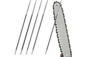 SMTFCTY Kettensägenfeile 5 Stück Rundfeile Sägeketten Kettensäge Feilen Rasenmäher Kettensäge Schärfefefeile 4.0 mm 4.5 mm 4.8mm 5.0mm und 5.5mm Sägeketten Feilen Set für manuelle Schärfen von Sägeketten