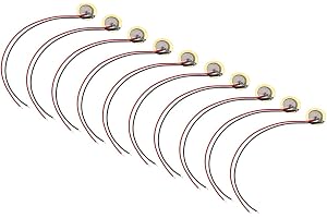 sourcing map 10 stycken piezo-skivor akustisk pickup omvandlare kabeltråd sommar trumma gitarr 12 mm