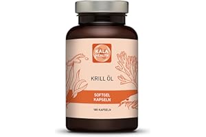 ‎KALA HEALTH Kala Health – Pure Krill 500mg Krill Öl 180 Softgel Kapseln - Omega 3,7,9 Reich an EPA, DHA und Astaxanthin – Testsieger – Hochdosiertes Krillöl