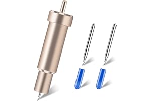 AMVINER Premium Feinschnittklinge, Messerklinge mit Gehäuse, Ersatzklingen Kompatibel mit Cricut Maker, Maker 3, Air 3, Air 2, Air, One, Explore 3 (2 Klingen), Gold